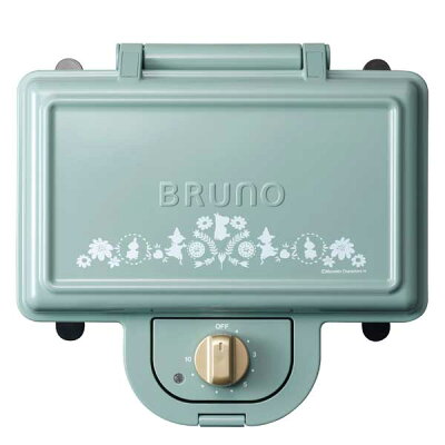 BRUNO ムーミンホットサンドメーカー ダブル ブルーグリーン BOE051-BGR